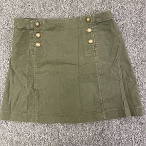 Abercrombie & Fitch Green shirt cotton blend skirt